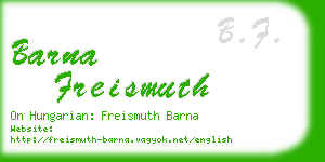 barna freismuth business card